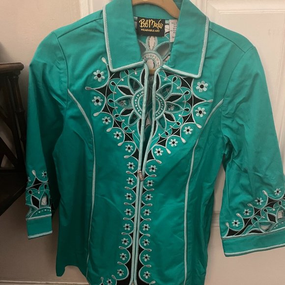 Bob Mackie Wearable Art Blouse - Picture 1 of 5